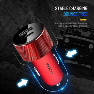 Planet Gates ROCK QC3.0 Quick Charger 30W PD Power Car Charger USB C Type-c Mobile Phone Charger for iPhone SAMSUNG HUAWEI and More
