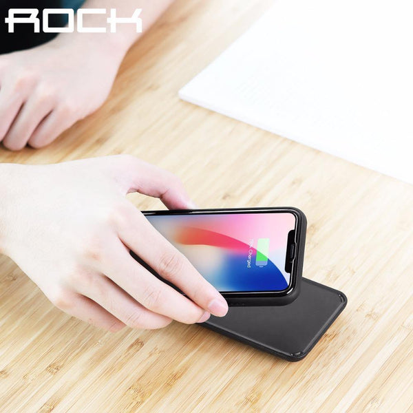 Planet Gates ROCK QI 5000mAh Wireless Power Bank Case for iPhone X, Ultra Slim External Backup Battery Charger Case for iphone X