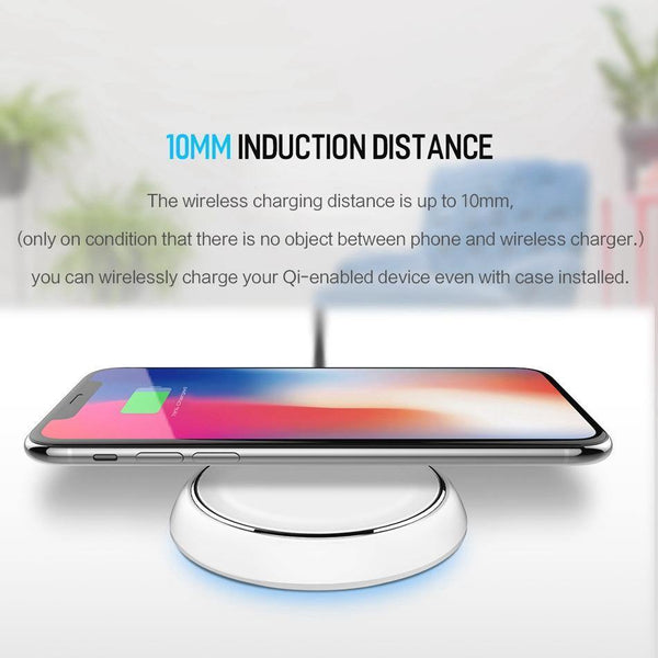 Planet Gates ROCK Qi Wireless Charger for iPhone X 8 for Samsung Galaxy Note 8 S8 S7 S6 Edge Mobile Phone Desktop 5W Wireless Charging