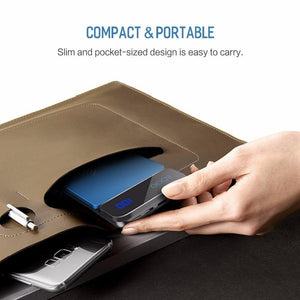 Planet Gates ROCK QI Wireless Charger Power Bank 5V 2A 5W External Battery with Digital Display Powerbank for iphone X 8 Samsung S8 Note 8