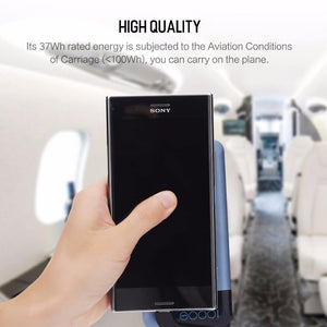 Planet Gates ROCK Quick Charge Power Bank 10000mAh 5V/9V/12V Smart QC 3.0 Powerbank with Digital Display TYPE C Portable External Battery