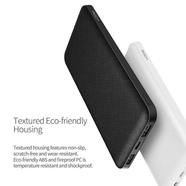 Planet Gates ROCK Slim 10000 mAh Power Bank,Portable Powerbank battery power-bank 10000mah With LED Light for Mobile Phone for Ultra-thin