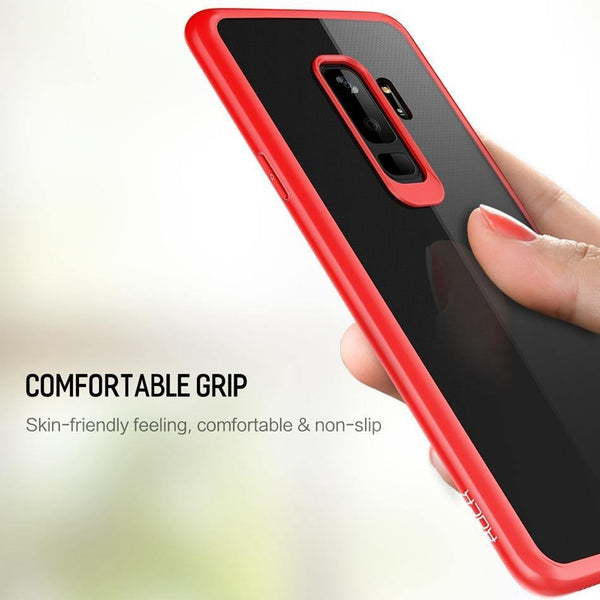 Planet Gates ROCK Slim Transparent Case for Galaxy S9 S9 Plus,Premium TPU+PC Anti-knock Phone Case for Samsung Galaxy S9 S9+