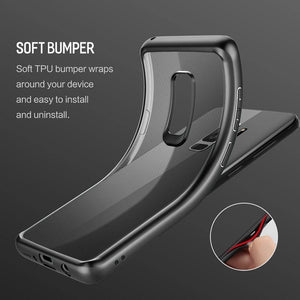 Planet Gates ROCK Slim Transparent Case for Galaxy S9 S9 Plus,Premium TPU+PC Anti-knock Phone Case for Samsung Galaxy S9 S9+