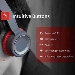 Planet Gates ROCK Space Series Wireless Bluetooth Headphone, Stereo Bass Over Ear Wireless Earphone Headset For Computer/ Phone Headset