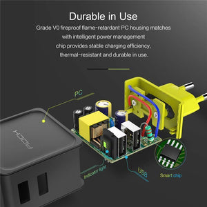 Planet Gates ROCK Sugar 4 2 1 Ports USB Wall Charger Phone Fast Travel Adapter 5V1A 5V2.4A 5V4A EU US Plug For iPhone Samsung Xiaomi