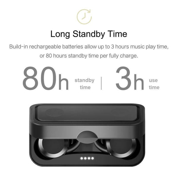 Planet Gates ROCK True Wireless Earbuds Hifi Bluetooth Earphone EB10 TWS Stereo With Mic for iPhone X 8 Samsung Xiaomi Charger Box Earphones