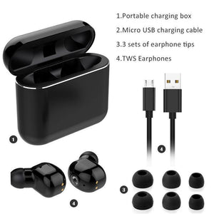 Planet Gates ROCK Twins True Wireless Earbuds Mini Bluetooth Earphone 5.0 In-Ear Stereo Headset TWS With Charging Box