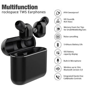 Planet Gates ROCK Twins True Wireless Earbuds Mini Bluetooth Earphone 5.0 In-Ear Stereo Headset TWS With Charging Box