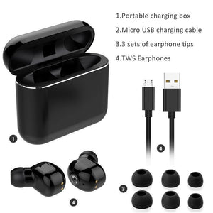 Planet Gates ROCK Twins True Wireless Earbuds Mini Bluetooth Earphone 5.0 In-Ear Stereo Headset TWS With Charging Box