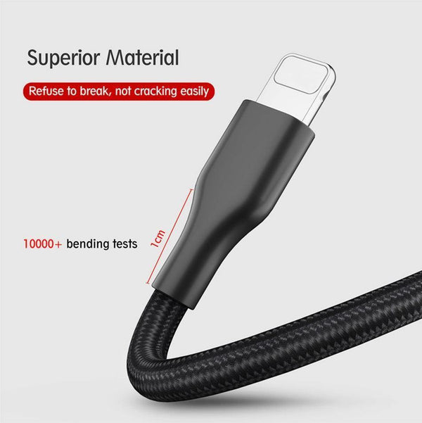 Planet Gates ROCK USB Cable For iPhone 5 5S 6 6S 7 8 Plus XS MAX XR X USB Charging Data Sync Cable For iPad iOS Mobile Phone Charger Cord