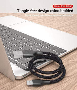 Planet Gates ROCK USB Cable For iPhone 5 5S 6 6S 7 8 Plus XS MAX XR X USB Charging Data Sync Cable For iPad iOS Mobile Phone Charger Cord