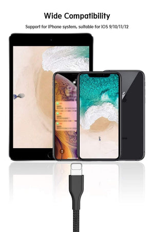 Planet Gates ROCK USB Cable For iPhone 5 5S 6 6S 7 8 Plus XS MAX XR X USB Charging Data Sync Cable For iPad iOS Mobile Phone Charger Cord