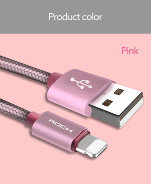 Planet Gates ROCK USB Cable for iPhone Cable 2018 XS MAX XR X 8 7 6 Plus 6S 5S plus iPad mini Fast Charging Cables Mobile Phone Charger Cord