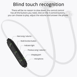 Planet Gates ROCK Wireless Bluetooth Earphone Neckband Sports Stereo Earbuds Waterproof Running Headset with Mic for iPhone Samsung
