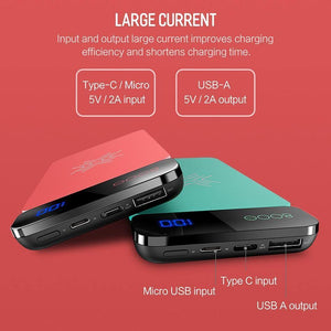Planet Gates ROCK Wireless Charging External Battery PowerBank  8000mah LCD Wireless Charger Power Bank For iPhone X Xr  Xs Max