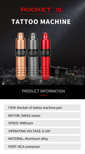 Planet Gates Rocket V3 Pen Rotary Permanent Makeup Japanese Motor Tattoo Machine Pen for Cartridge Needles Tattooing Makeup Equipment