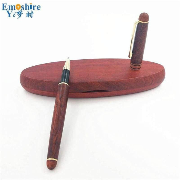 Planet Gates Roller Ball Pen Ballpoint Pens for Writing Supplies With Classic Wooden Pencil Box Pencil Case Ball Pens P108