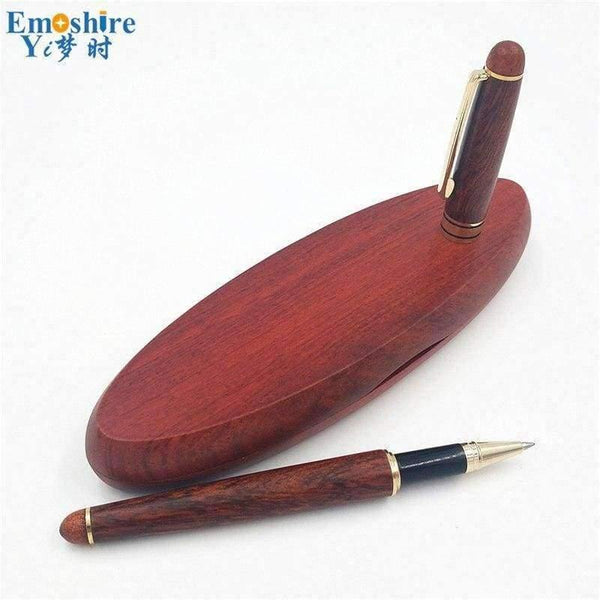Planet Gates Roller Ball Pen Ballpoint Pens for Writing Supplies With Classic Wooden Pencil Box Pencil Case Ball Pens P108
