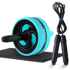 Planet Gates Roller&Jump Rope No Noise Abdominal Wheel Ab Roller with Mat  For Exercise Fitness Equipment Accessories Body Building