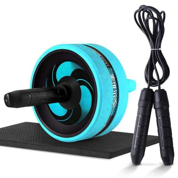 Planet Gates Roller&Jump Rope No Noise Abdominal Wheel Ab Roller with Mat  For Exercise Fitness Equipment Accessories Body Building