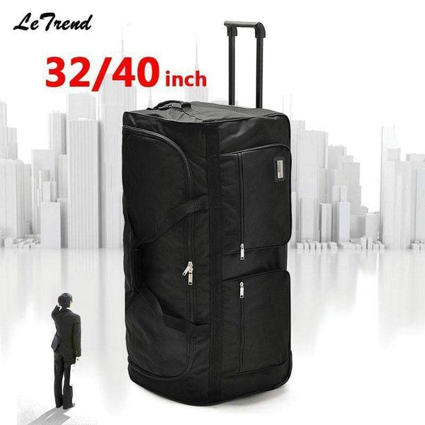 Planet Gates Rolling Luggage Ultra-large Capacity 32/40inch Travel Bag Men Trolley Soft Oxford Men Student Trunk Suitcase