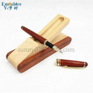Planet Gates Rolller Ball Pen Wood Ballpoint Pen Box Brand Roller Ball Pen for Business Writing Canetas Office Supplies Wood Pencil Case P214