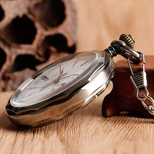Planet Gates Roman Numbers Mechanical Skeleton Pocket Watch Steampunk Hand Winding Watch Men Women Chain Gift