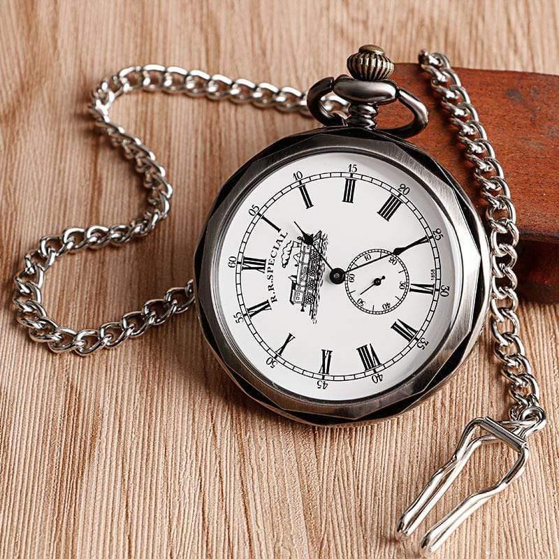 Planet Gates Roman Numbers Mechanical Skeleton Pocket Watch Steampunk Hand Winding Watch Men Women Chain Gift
