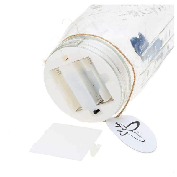 Planet Gates Romantic Glass LED butterfly jar with lamp Valentine Children Gift Decoration Blue led light