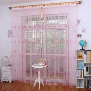 Planet Gates Romantic Shining Butterfly Embroidered Voile Curtains Panel Window Home Textile Bedroom Curtains Tulle Cortinas T&344 #20