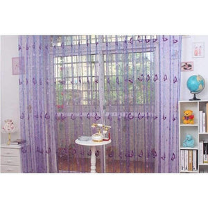 Planet Gates Romantic Shining Butterfly Embroidered Voile Curtains Panel Window Home Textile Bedroom Curtains Tulle Cortinas T&344 #20