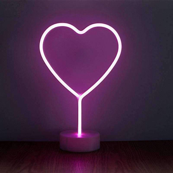 Planet Gates ROPIO LED Neon Abajur Night Light Table Night Lamp Flamingo Angel Heart Battery Operated for Home Wedding Christmas Decoration