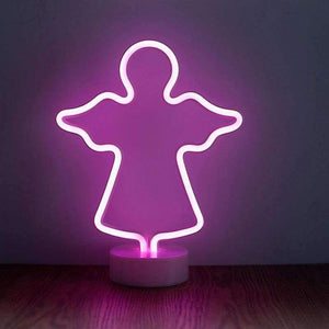 Planet Gates ROPIO LED Neon Abajur Night Light Table Night Lamp Flamingo Angel Heart Battery Operated for Home Wedding Christmas Decoration