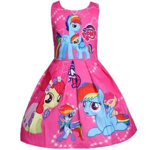 Planet Gates Rose 1 / 2T Baby Summer Princess Little Pony Rainbow Dresses For Girls Halloween Birthday Party Vestidos Dress Children Clothing