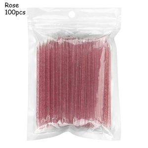 Planet Gates Rose 100P 25/50/100Pcs Reusable Crystal Stick Double End Nail Art Cuticle Pusher Cuticle Remover Tool Pedicure Care Nails Manicures Tools