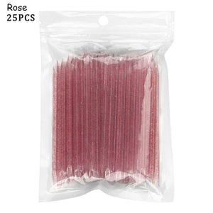 Planet Gates Rose 25PCSs 25/50/100Pcs Reusable Crystal Stick Double End Nail Art Cuticle Pusher Cuticle Remover Tool Pedicure Care Nails Manicures Tools