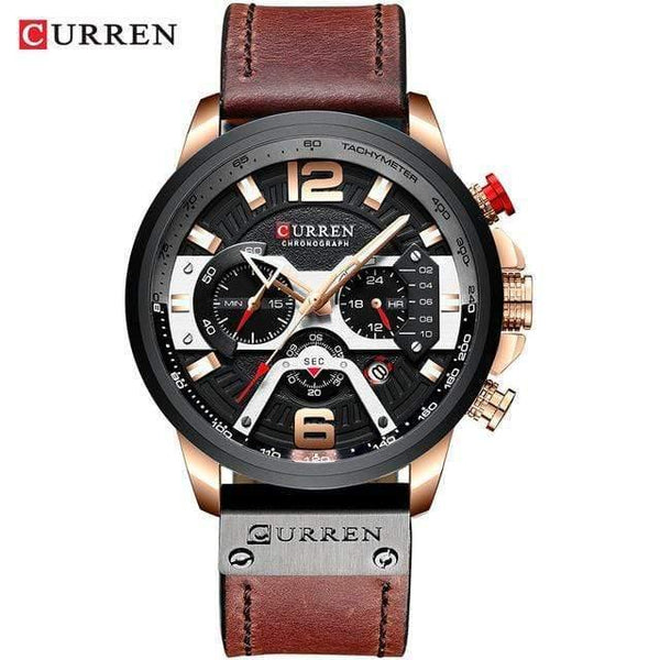Planet Gates rose black Casual Sport Watches for Men Blue Top Brand Luxury Military Leather Wrist Watch Man Clock Fashion Chronograph Wristwatch