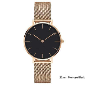Planet Gates Rose black Fashion Wristwatches Women Milan Stainless Steel Band Lady Quartz Watches Clock Relogio Feminino