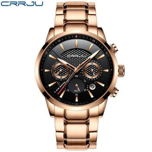 Planet Gates Rose black Men Watch 30m Waterproof Mens Watches Top Brand Luxury Steel Watch Chronograph Male Clock Saat relojes hombre