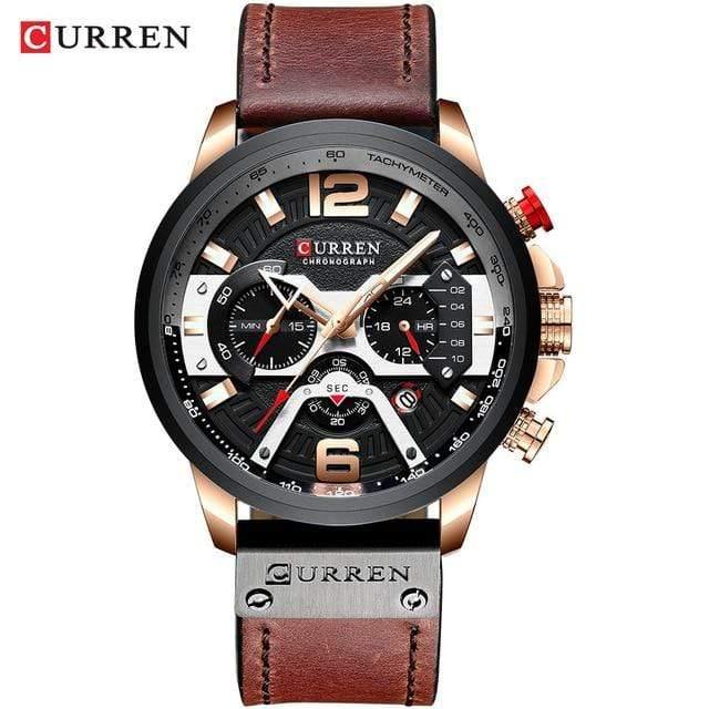 Planet Gates Mens Watches Top Brand Luxury Leather Sports Watch Men Fashion Chronograph Quartz Man Clock Waterproof Relogio Masculino