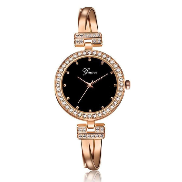 Planet Gates rose black set Watch Women Rose Gold Diamond Bracelet Watch Luxury Jewelry Ladies Female Girl Hour Casual Quartz Wristwatches