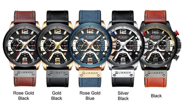 Planet Gates rose blue Casual Sport Watches for Men Blue Top Brand Luxury Military Leather Wrist Watch Man Clock Fashion Chronograph Wristwatch
