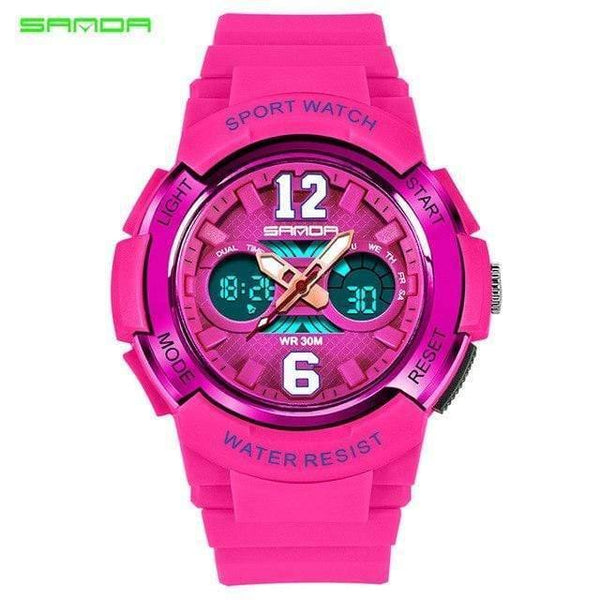Planet Gates Rose Children's Watches Outdoor Sports Children Boys and Girls LED Digital Watch Waterproof Children's Sports Watch