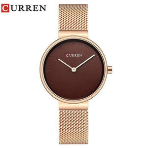 Planet Gates rose coffee Women Watch Fashion Dress Ladies Watches Stainless Steel Quartz Wristwatch Hot Sale Saat Clock relogios feminino