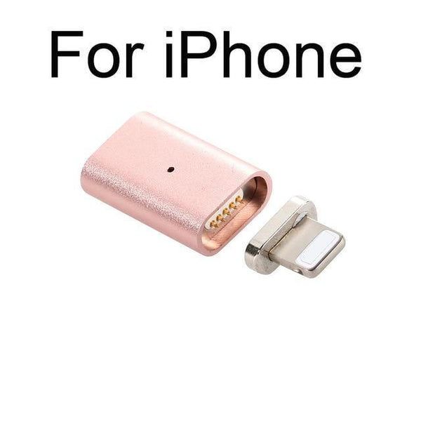 Planet Gates Rose for iPhone Magnetic Adapter Data For iPhone XR XS Max X 8 7 6S 6 Plus 5 5S SE Metal Plug Mobile Phone Charger Charging Converter Adapters
