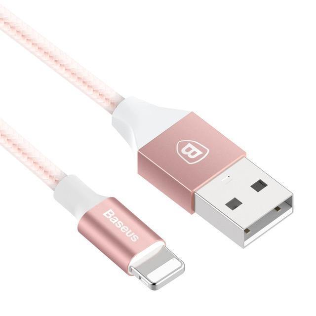 Planet Gates Baseus USB Cable For iPhone XS Max XR X 8 7 6 6s Plus 5 5S SE iPad Air Mini Fast Charging Charger Data Cord Mobile Phone Cables