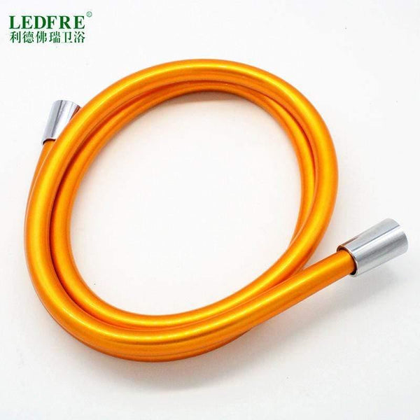 LEDFRE PVC Shower Hose Silver PVC Hose Plumbing Flexible Hose For Bathroom Handheld Showerhead F1/2*F1/2 For 16" 40" 60" 80"