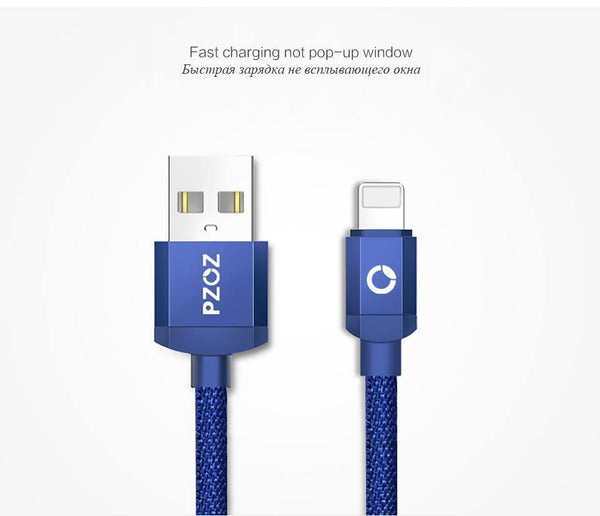 Planet Gates Rose Gold / 100cm PZOZ USB Cable Fast charging Cabel For iphone Xs Max Xr X 8 7 6 6s plus 5 s 5s 5c SE ipad charger Data cord Mobile Phone Cables