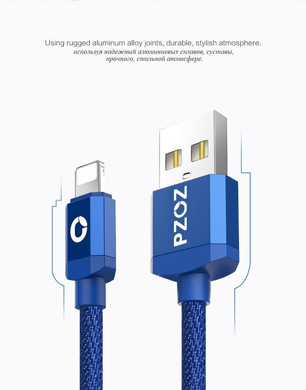 Planet Gates Rose Gold / 100cm PZOZ USB Cable Fast charging Cabel For iphone Xs Max Xr X 8 7 6 6s plus 5 s 5s 5c SE ipad charger Data cord Mobile Phone Cables